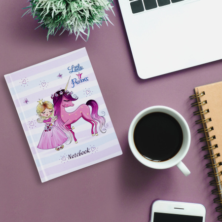 Блокнот МАЛЫЙ ФОРМАТ (110х147 мм), А6, 80 л., твёрдый, клетка, выборочный лак, BRAUBERG KIDS, "Queen", 114450 - Блокноты в книжном переплете