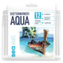 Набор акварельных маркеров SKETCHMARKER "Aqua Pro" Sea Set 12 цв - Аквамаркеры