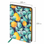 Блокнот МАЛЫЙ ФОРМАТ (100х150 мм) А6, BRAUBERG VISTA "Lemon Story", под кожу, гибкий, срез фольга, 80 л., 112096 - Бизнес-блокноты и бизнес-тетради