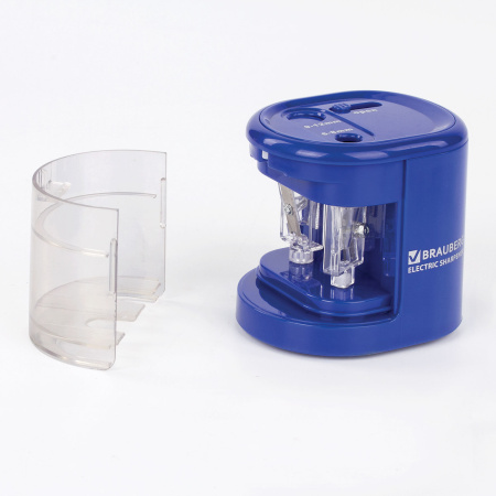 Точилка электрическая BRAUBERG "STANDARD", 2 отверстия для карандашей (включая утолщенные), питание от 4 батареек АА, 228423 - Точилки электрические