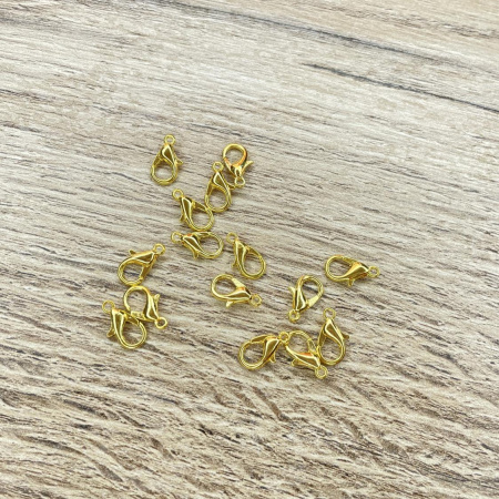 Карабин, золото, размер 6*12 мм