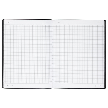 Тетрадь А5 (175х215 мм), BRAUBERG "NEBRASKA", 96 л., под кожу, клетка, черный, 113416 - Бизнес-блокноты и бизнес-тетради