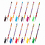 Ручки гелевые ЮНЛАНДИЯ, НАБОР 12 ЦВЕТОВ, корпус с печатью, узел 0,5 мм, линия письма 0,35 мм, 142800 - Наборы гелевых ручек