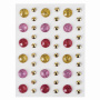 Стразы самоклеящиеся "КРАСКИ ЛЕТА", 6-10 мм, 48 штук, ассорти, на подложке, ОСТРОВ СОКРОВИЩ, 662231 - Стразы для творчества