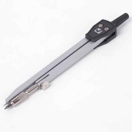 Готовальня BRAUBERG "Architect", 6 предметов: циркуль, рейсфедер + вставка + держатель, игольная вставка, грифель, 210342 - Циркули и готовальни