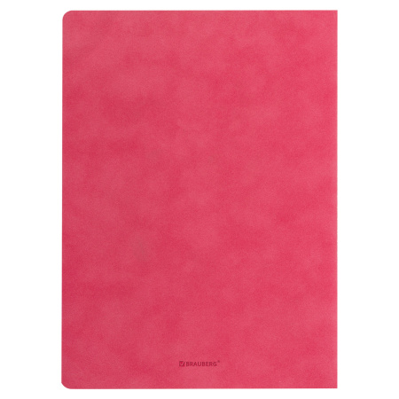 Тетрадь-скетчбук 60 л. обложка кожзам под замшу, сшивка, B5 (179х250мм), 70 г/м2, КОРАЛЛОВЫЙ, BRAUBERG CAPRISE, 403864 - Тетради более 60 листов