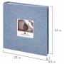 Фотоальбом BRAUBERG "Джинс" на 200 фото 10х15 см, ткань, бумажные страницы, переплет, бокс, 391173 - Фотоальбомы