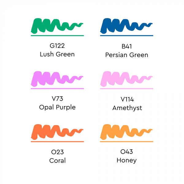 Набор маркеров SKETCHMARKER Brush Rich 6 шт - Скетчмаркеры в наборах