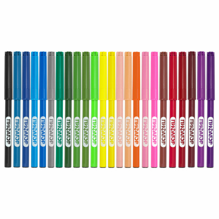 Фломастеры ПИФАГОР "Веселая такса", 24 цвета, вентилируемый колпачок, 151399 - Фломастеры классические