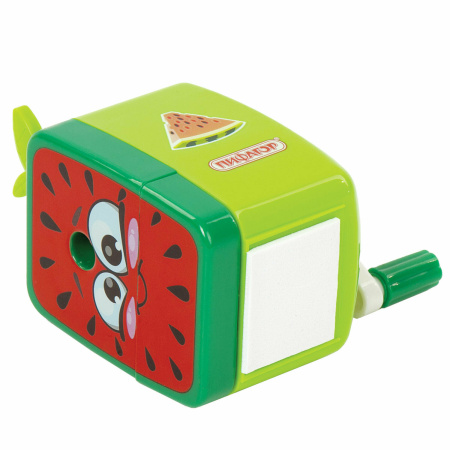 Точилка механическая ПИФАГОР "Арбуз", корпус зелёный/красный, 270427 - Точилки механические