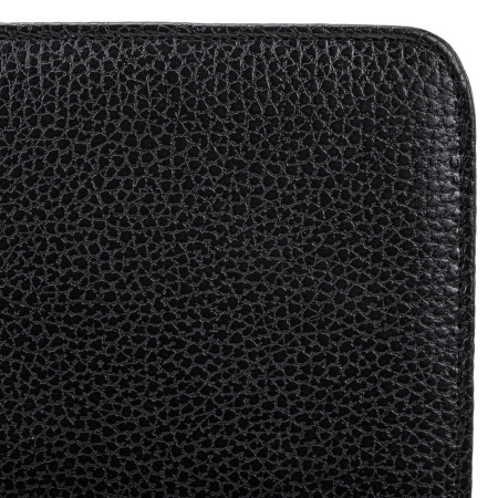Папка из натуральной кожи на молнии, 340х250х30 мм, черная, 8-011 - Папки из кожи