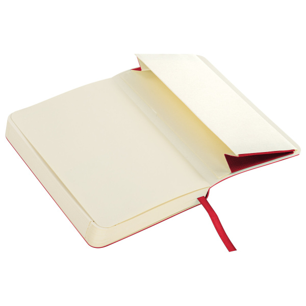 Ежедневник недатированный МАЛЫЙ 100х150 мм А6 BRAUBERG "Metropolis Ultra", под кожу, 160 л., красный, 113299 - Ежедневники с покрытием "под кожу и ткань"