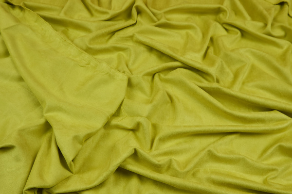 Двусторонняя (искусственная) замша цвет лайм, 30*70 см, плотность 330 гр - Искусственная замша