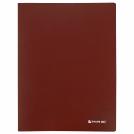 Папка 40 вкладышей BRAUBERG "Office", красная, 0,6 мм, 271328 - Папки с вкладышами (файлами)