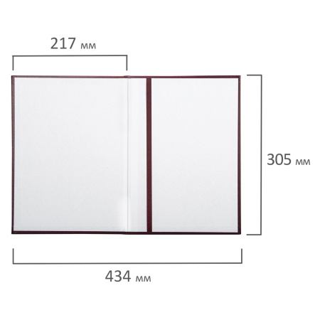 Папка адресная бумвинил "ПОЗДРАВЛЯЕМ!" с виньетками, А4, бордовая, индивидуальная упаковка, STAFF "Basic", 129632 - Папки адресные