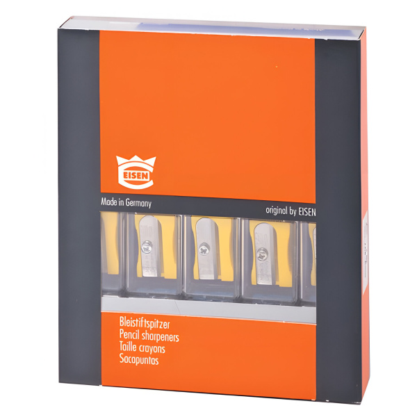 Точилка EISEN (АЙЗЕН, Германия), с контейнером, "Мини", 4 цвета, 407,053 - Точилки ручные