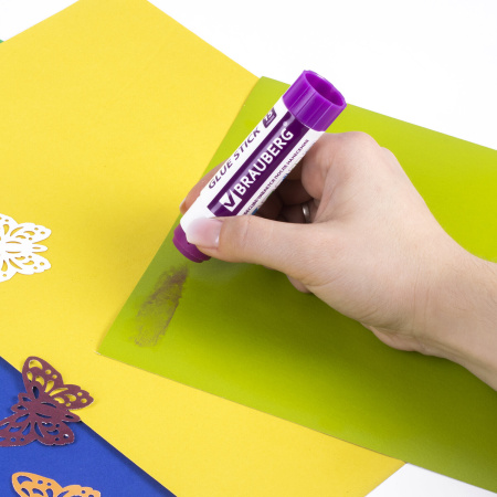 Клей-карандаш "2+1 обесцвечивающийся" BRAUBERG 15 г, 3 штуки на блистере, 229474 - Клей-карандаш