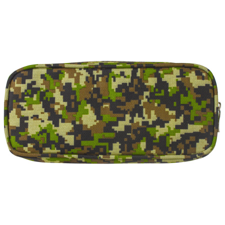 Пенал BRAUBERG для мальчиков, 1 отделение, органайзер, мягкий, "Military", зеленый, 21х5х9 см, 228990 - Пеналы мягкие