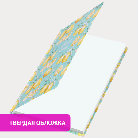 Ежедневник недатированный А5 (145х215 мм), ламинированная обложка, 128 л., STAFF, "Lemon Stories", 113529 - Ежедневники с твердой обложкой