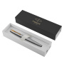 Ручка перьевая PARKER "Jotter Stainless Steel GT", корпус серебристый, позолота, синяя, 2030948 - Ручки перьевые подарочные