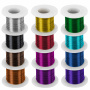 Проволока стальная для рукоделия, диаметр 0,3 мм, 12 цветов по 10 м, ОСТРОВ СОКРОВИЩ, 665206 - Наборы для изготовления бижутерии