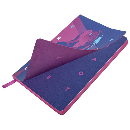 Блокнот А5 (143x210 мм), BRAUBERG VISTA "Ultraviolet", под кожу, гибкий, 80 л., 112061 - Бизнес-блокноты и бизнес-тетради