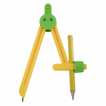 Циркуль ПИФАГОР пластиковый, с карандашом, 110 мм, в чехле, 210236 - Циркули и готовальни