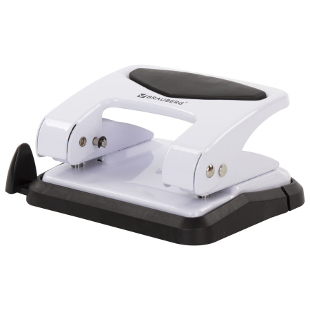 Дырокол металлический BRAUBERG "PN-150M", до 35 листов, белый, 227790 - Дыроколы настольные
