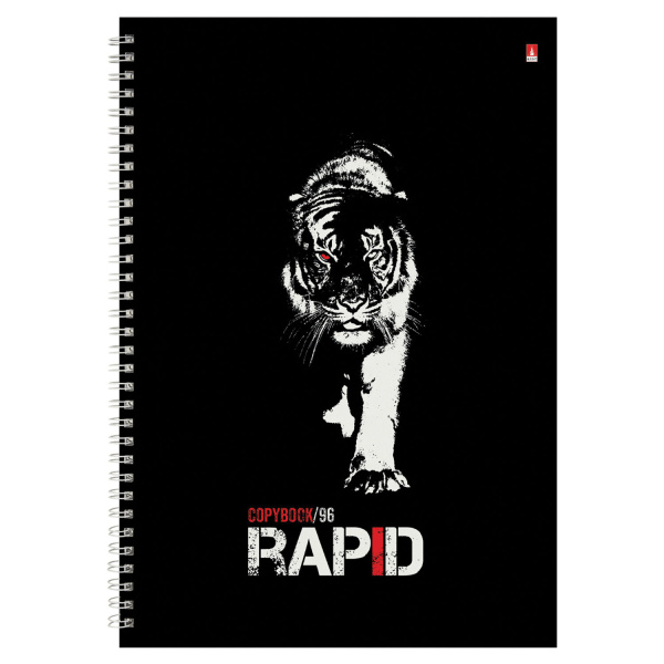 Тетрадь А4, 96 л., АЛЬТ, гребень, клетка, глянцевая ламинация, "Rapid" (3 вида), 7-96-1122 - Тетради формата А4
