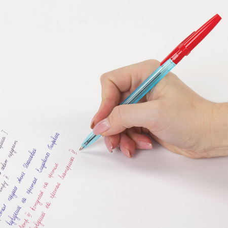 Ручки шариковые STAFF "Basic BP-175", НАБОР 4 шт., АССОРТИ, узел 1 мм, линия письма 0,7 мм, 142961 - Ручки шариковые неавтоматические