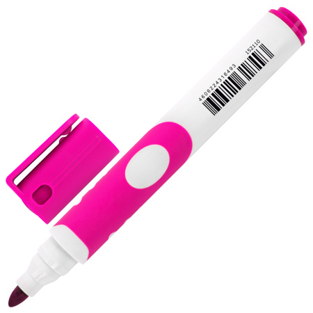 Маркер стираемый для белой доски РОЗОВЫЙ, BRAUBERG "SOFT", 5 мм, резиновая вставка, 152110 - Маркеры для досок