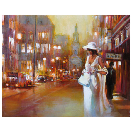 Картина по номерам 40х50 см, ОСТРОВ СОКРОВИЩ "Огни большого города", на подрамнике, акрил, кисти - Картины по номерам