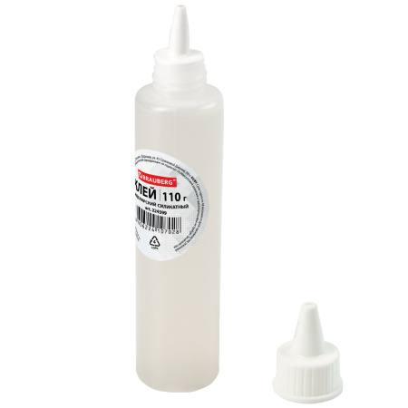 Клей канцелярский силикатный BRAUBERG "Classic" (для бумаги, картона) 110 г, 224599 - Клей канцелярский