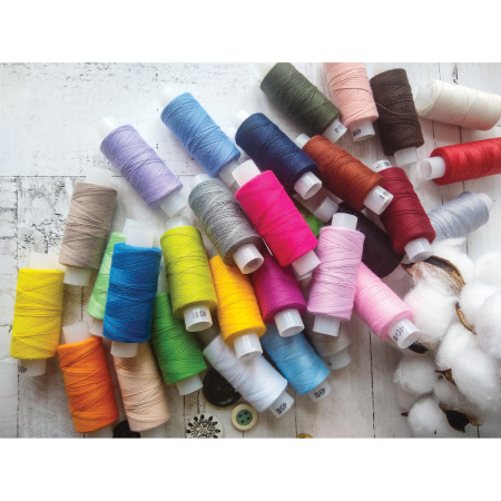 Набор швейных ниток, 30 цветов по 200 м, в боксе, 40 ЛШ, ОСТРОВ СОКРОВИЩ, 662787 - Нитки швейные