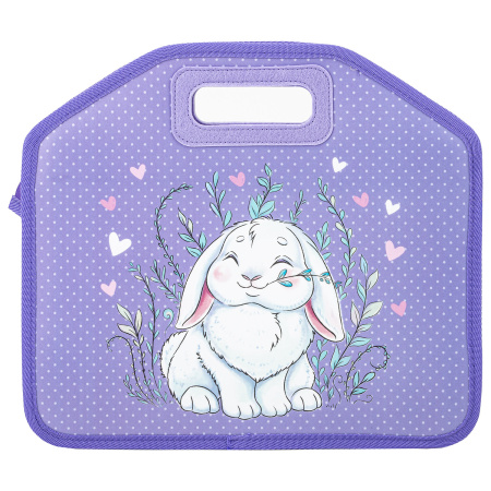 Папка-сумка ЮНЛАНДИЯ, 1 отделение, фетровые ручки, 34х30х11 см, "Little bunny", 270998 - Папки-сумки с ручками