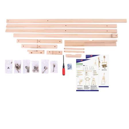 Мольберт напольный из сосны Лира, 170х55х70 см, высота холста до 107 см, BRAUBERG ART CLASSIC, 192260 - Мольберты