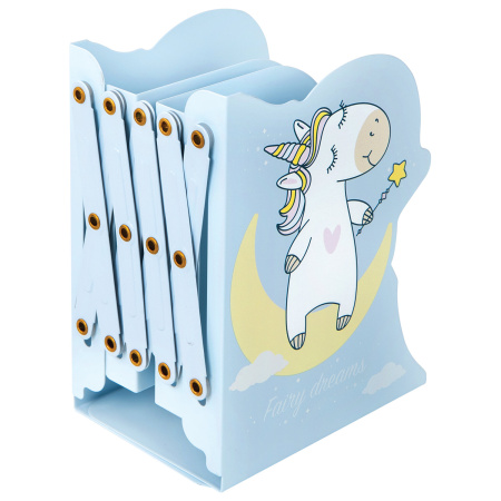 Подставка-держатель для книг и учебников фигурная BRAUBERG KIDS "Unicorn" раздвижная, металлическая, 238069 - Подставки для книг