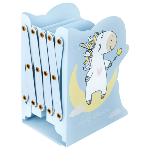 Подставка-держатель для книг и учебников фигурная BRAUBERG KIDS "Unicorn" раздвижная, металлическая, 238069 - Подставки для книг