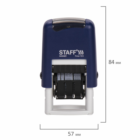 Датер-мини STAFF, месяц буквами, оттиск 22х4 мм, "Printer 7810", 237432 - Датеры