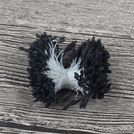 Двойные тычинки 5 мм, цвет черный, 50 шт