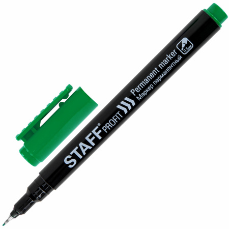 Маркер перманентный НАБОР 4 ЦВЕТА, STAFF "Profit PM-105", тонкий металлический наконечник 0,5 мм, 152173 - Маркеры перманентные