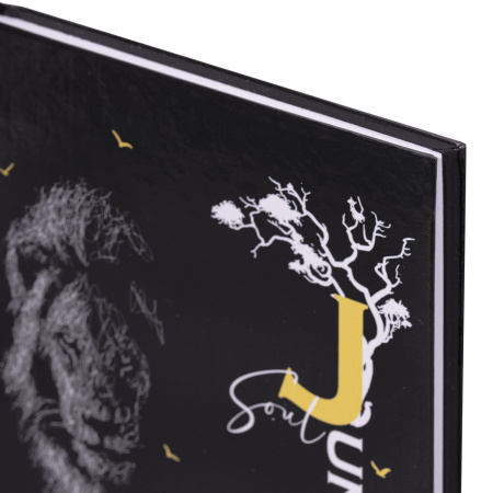 Блокнот А5 (134х206 мм), 80 л., твёрдый, клетка, STAFF, "Lion", 114412 - Блокноты в книжном переплете