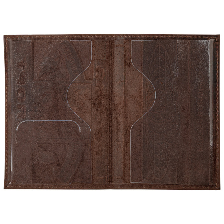 Обложка для паспорта натуральная кожа краст, герб РФ + "ПАСПОРТ РОССИЯ", коньяк, BRAUBERG, 238210 - Обложки для паспорта