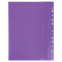 Скоросшиватель пластиковый с перфорацией BRAUBERG, А4, 140/180 мкм, фиолетовый, 226584 - Папки-скоросшиватели мягкие