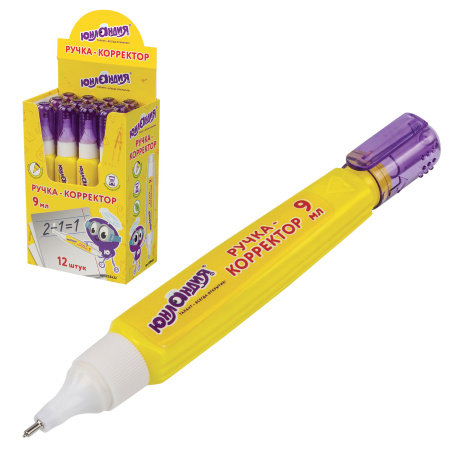 Ручка-корректор ЮНЛАНДИЯ, 9 мл, металлический наконечник, 228432 - Корректирующие ручки