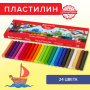 Пластилин классический BRAUBERG "МАГИЯ ЦВЕТА", 24 цвета, 500 г, ВЫСШЕЕ КАЧЕСТВО, картонная упаковка, 103351 - Пластилин