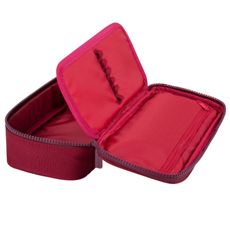 Пенал-косметичка BRAUBERG, 1 отделение, органайзер, полиэстер, 22x11,5x6 см, винный, 270845 - Пеналы мягкие