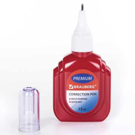 Ручка-корректор BRAUBERG, 13 мл, металлический наконечник, 226819 - Корректирующие ручки