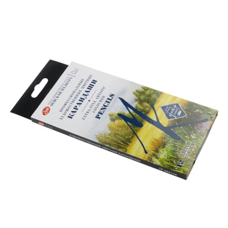 Набор профессиональных цветных карандашей "Мастер-Класс", 12 цветов, в картонной коробке - Карандаши цветные и акварельные профессиональные