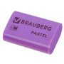 Ластик BRAUBERG "Pastel", 37х24х11мм, ассорти пастельных цветов, экологичный ПВХ, 229582 - Ластики классические